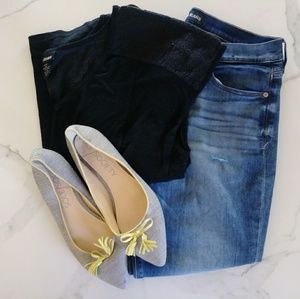 Lane Bryant Black Lace Yolk Tee